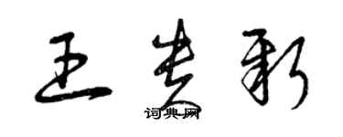 曾慶福王貴新草書個性簽名怎么寫