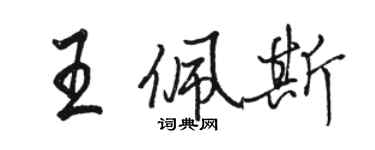 駱恆光王佩斯行書個性簽名怎么寫