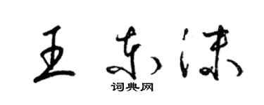 梁錦英王東沫草書個性簽名怎么寫