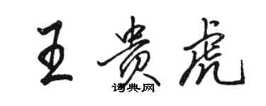 駱恆光王貴虎行書個性簽名怎么寫