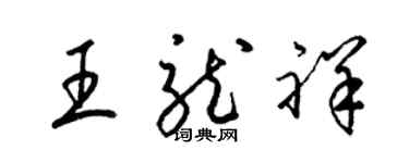 梁錦英王龍祥草書個性簽名怎么寫