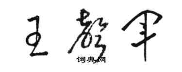 駱恆光王聲軍草書個性簽名怎么寫