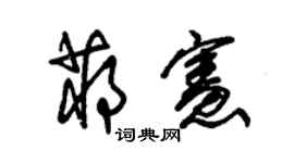 朱錫榮蔣憲草書個性簽名怎么寫