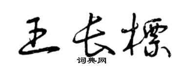 曾慶福王長標草書個性簽名怎么寫
