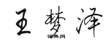 駱恆光王夢澤行書個性簽名怎么寫