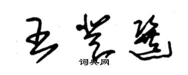 朱錫榮王登選草書個性簽名怎么寫