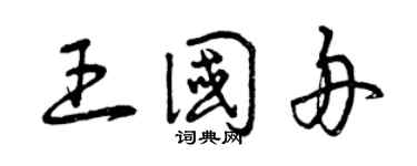 曾慶福王國舟草書個性簽名怎么寫