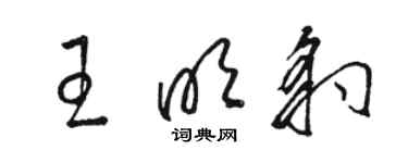 駱恆光王明豹草書個性簽名怎么寫