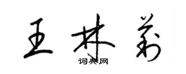 梁錦英王林莉草書個性簽名怎么寫