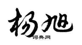 胡問遂楊旭行書個性簽名怎么寫