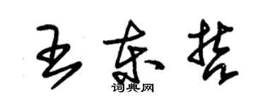 朱錫榮王東哲草書個性簽名怎么寫