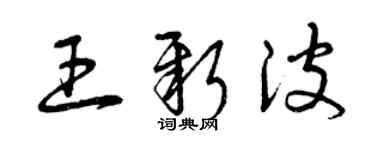 曾慶福王新波草書個性簽名怎么寫