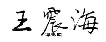 曾慶福王震海行書個性簽名怎么寫