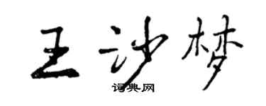 曾慶福王沙夢行書個性簽名怎么寫