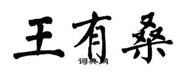 翁闓運王有桑楷書個性簽名怎么寫