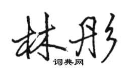 駱恆光林彤行書個性簽名怎么寫