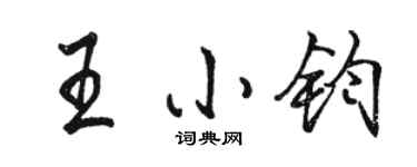 駱恆光王小鈞行書個性簽名怎么寫