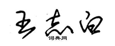 朱錫榮王志白草書個性簽名怎么寫