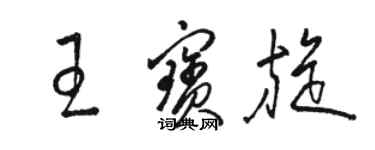 駱恆光王寶旋草書個性簽名怎么寫