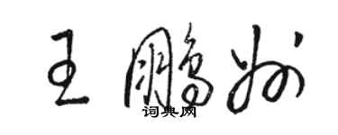 駱恆光王鵬州草書個性簽名怎么寫