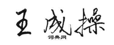 駱恆光王成操行書個性簽名怎么寫