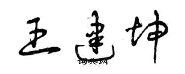 曾慶福王建坤草書個性簽名怎么寫