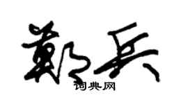 朱錫榮鄭兵草書個性簽名怎么寫