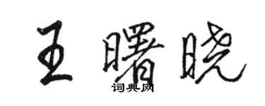 駱恆光王曙曉行書個性簽名怎么寫