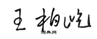 駱恆光王柏屹草書個性簽名怎么寫
