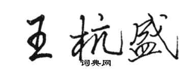 駱恆光王杭盛行書個性簽名怎么寫