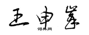 曾慶福王申峰草書個性簽名怎么寫