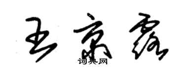 朱錫榮王京露草書個性簽名怎么寫