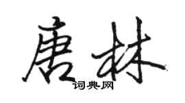 駱恆光唐林行書個性簽名怎么寫