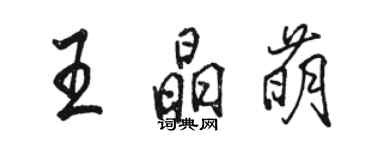 駱恆光王晶萌行書個性簽名怎么寫