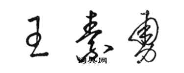 駱恆光王素勇草書個性簽名怎么寫