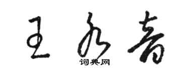 駱恆光王水音草書個性簽名怎么寫