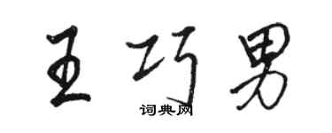 駱恆光王巧男行書個性簽名怎么寫