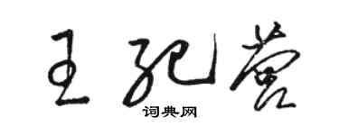 駱恆光王紀營草書個性簽名怎么寫