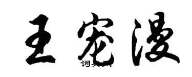 胡問遂王寵漫行書個性簽名怎么寫