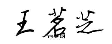 王正良王茗芝行書個性簽名怎么寫