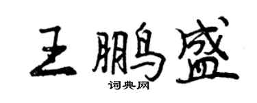 曾慶福王鵬盛行書個性簽名怎么寫