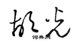 駱恆光胡光草書個性簽名怎么寫