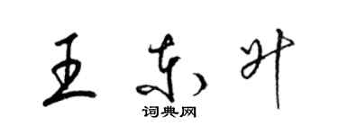 梁錦英王東升草書個性簽名怎么寫