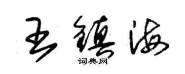 朱錫榮王鎮海草書個性簽名怎么寫