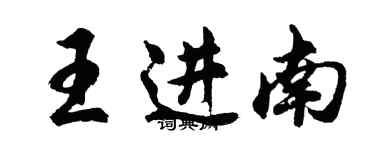 胡問遂王進南行書個性簽名怎么寫