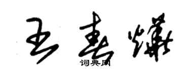 朱錫榮王春燁草書個性簽名怎么寫