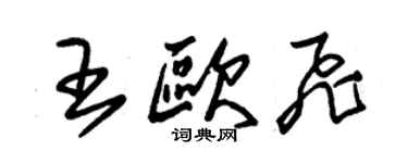 朱錫榮王歐飛草書個性簽名怎么寫