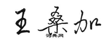 駱恆光王桑加行書個性簽名怎么寫