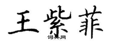 丁謙王紫菲楷書個性簽名怎么寫