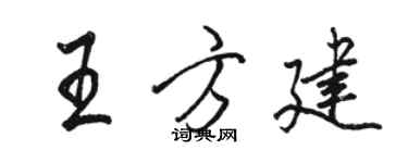 駱恆光王方建行書個性簽名怎么寫